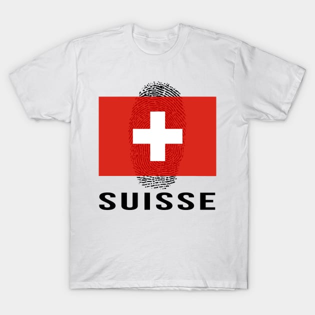 Switzerland Flag Soccer DNA T-Shirt by Rocky Ro Designs